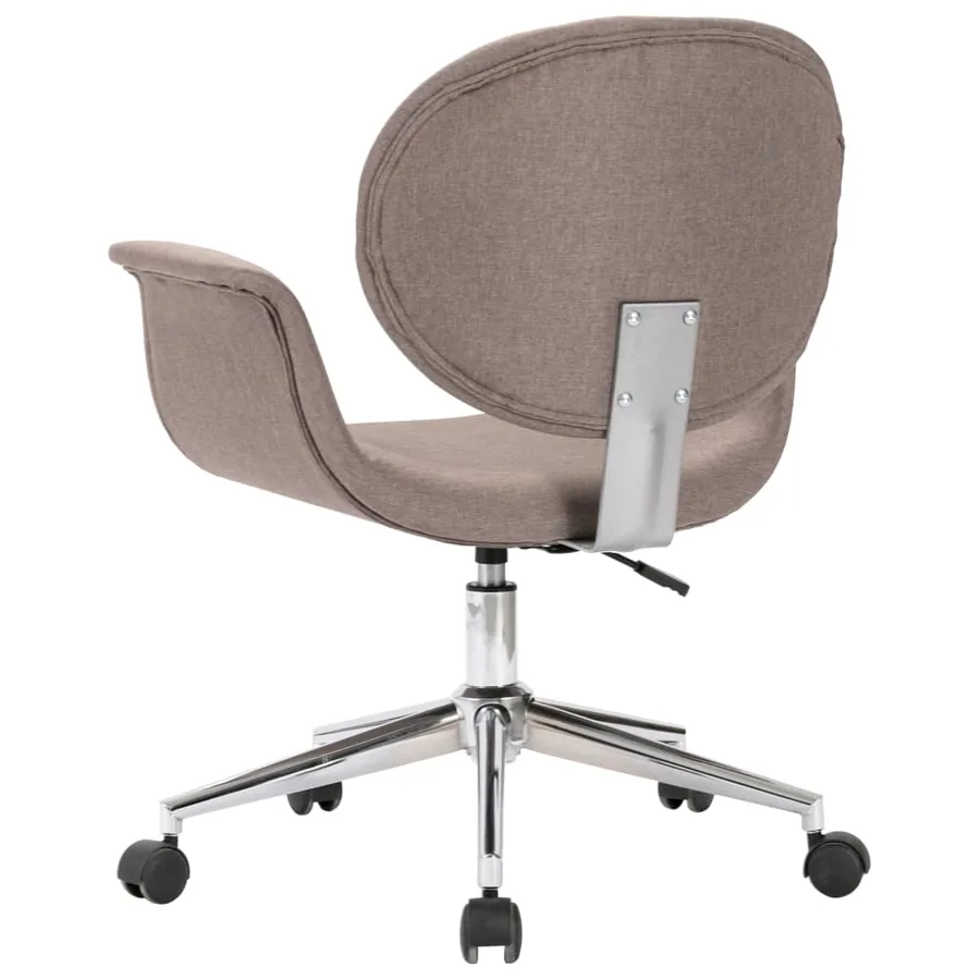 Chaises pivotantes à manger lot de 2 taupe tissu - 5