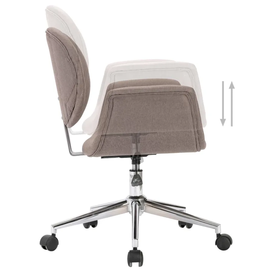 Chaises pivotantes à manger lot de 2 taupe tissu - 6