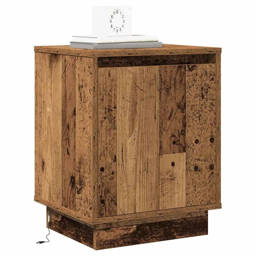 Cabinet de chevet 2 pcs Bois ancien 39 x 34,5 x 50 cm - 3
