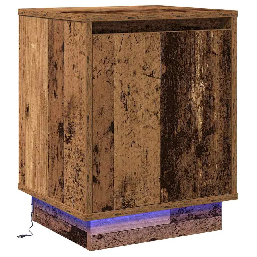 Cabinet de chevet 2 pcs Bois ancien 39 x 34,5 x 50 cm - 7