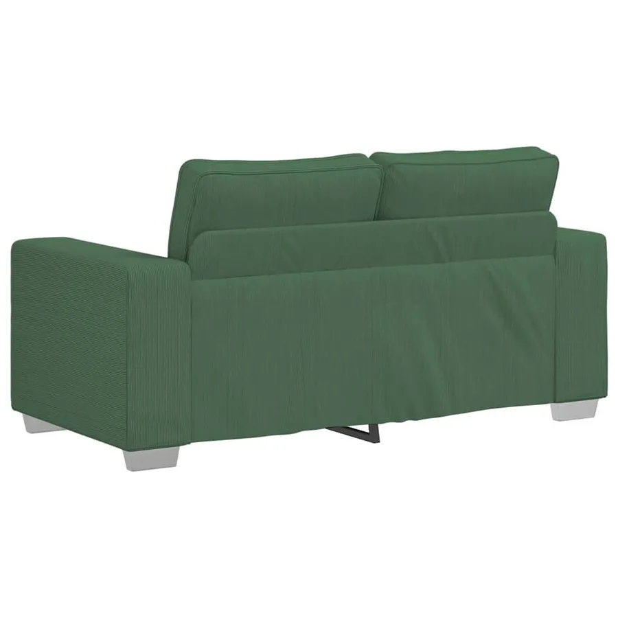 Canapé deux places vert foncé 160 x 77 x 82 cm en tissu velours côtelé - 6
