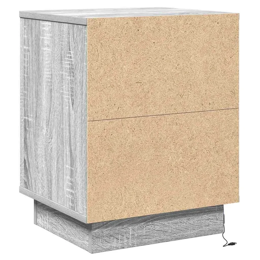 Cabinet de chevet 2 pcs Gris 39 x 34,5 x 50 cm - 10