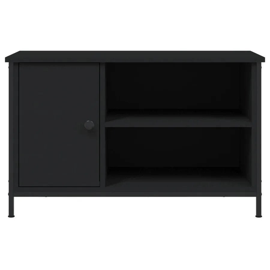 Meuble TV Noir 80x40x50 cm Bois d'ingénierie - 6