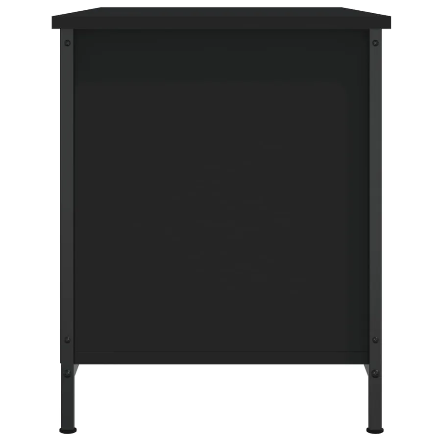 Meuble TV Noir 80x40x50 cm Bois d'ingénierie - 7