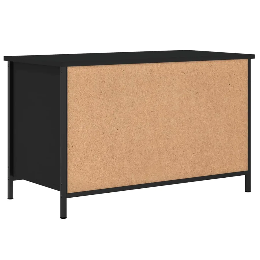 Meuble TV Noir 80x40x50 cm Bois d'ingénierie - 8