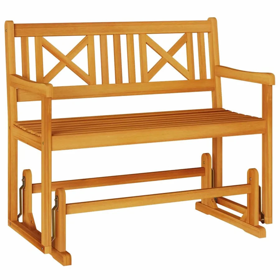 Banc à bascule de jardin Naturel 110 x 59 x 97 cm - 2