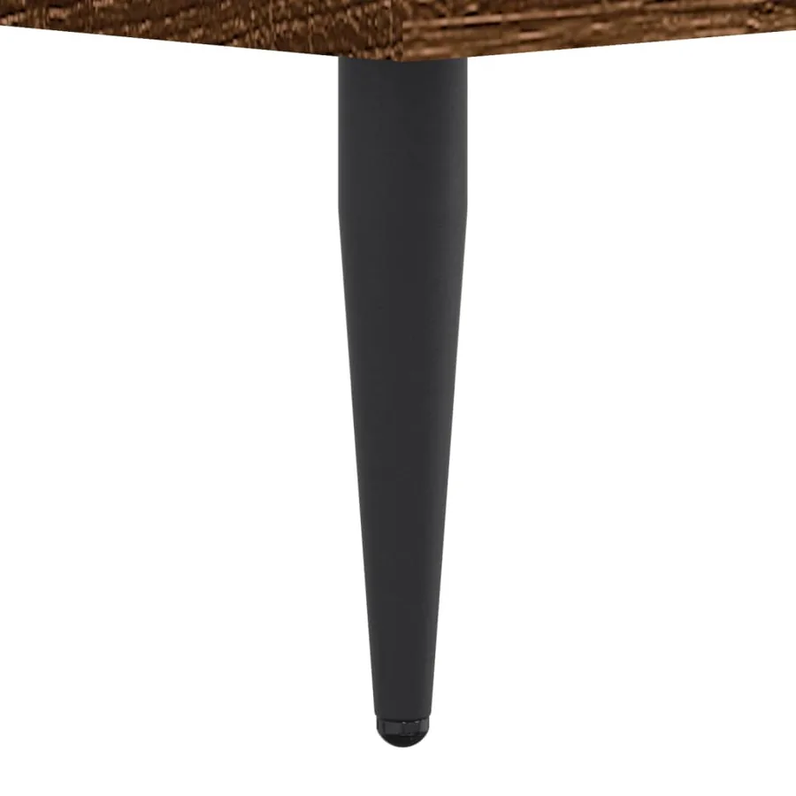 Cadre de lit sans matelas chêne marron 75x190cm bois ingénierie - 8