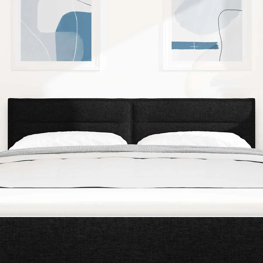 Tête de lit LED avec bandes LED Noir 160 cm tissu - 3