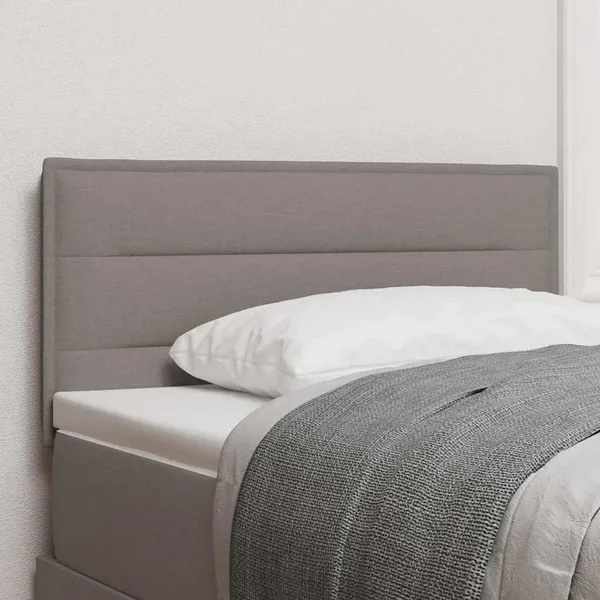 Tête de lit LED avec bandes LED Taupe 90 cm tissu