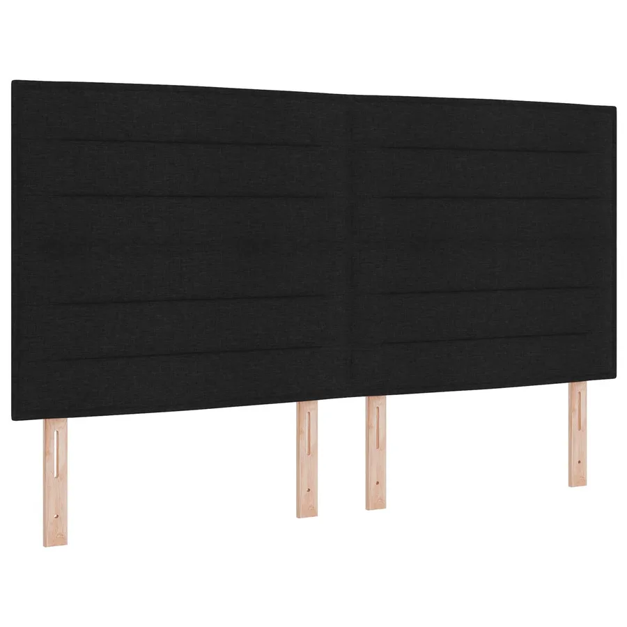 Tête de lit LED avec bandes LED Noir 180 cm tissu - 2