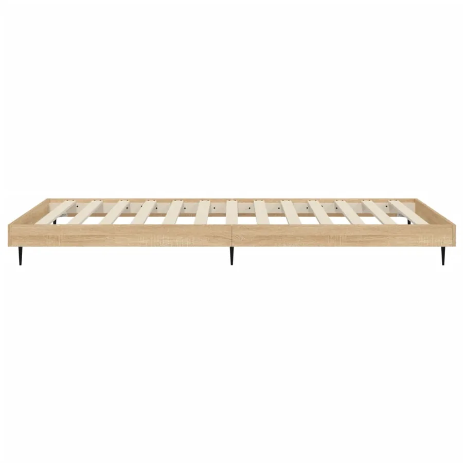 Cadre de lit sans matelas chêne sonoma 100x200 cm - 7