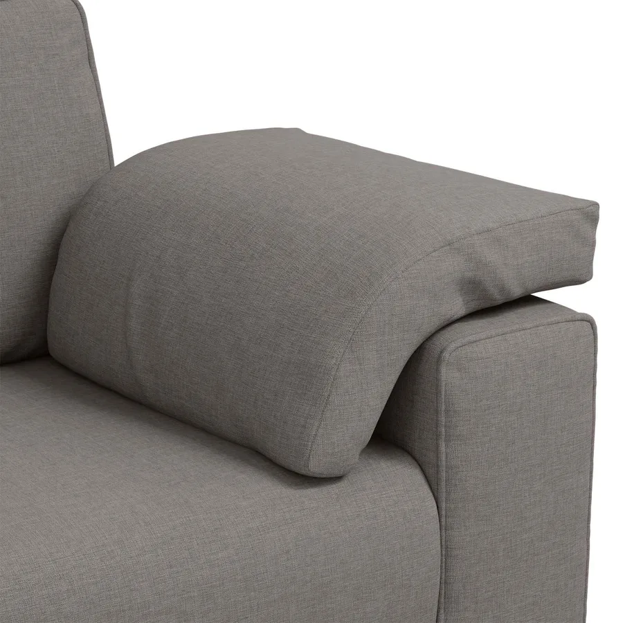 Canapé 3 pcs Taupe 219 x 80 x 82 cm Tissu en lin mélangé - 10