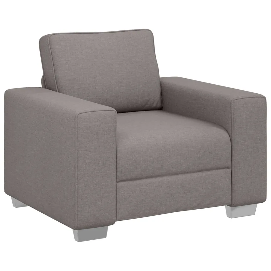Canapé 3 pcs Taupe 219 x 80 x 82 cm Tissu en lin mélangé - 4