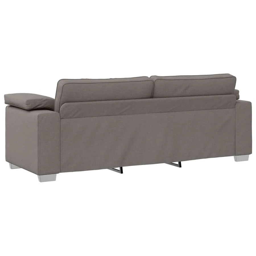 Canapé 3 pcs Taupe 219 x 80 x 82 cm Tissu en lin mélangé - 9