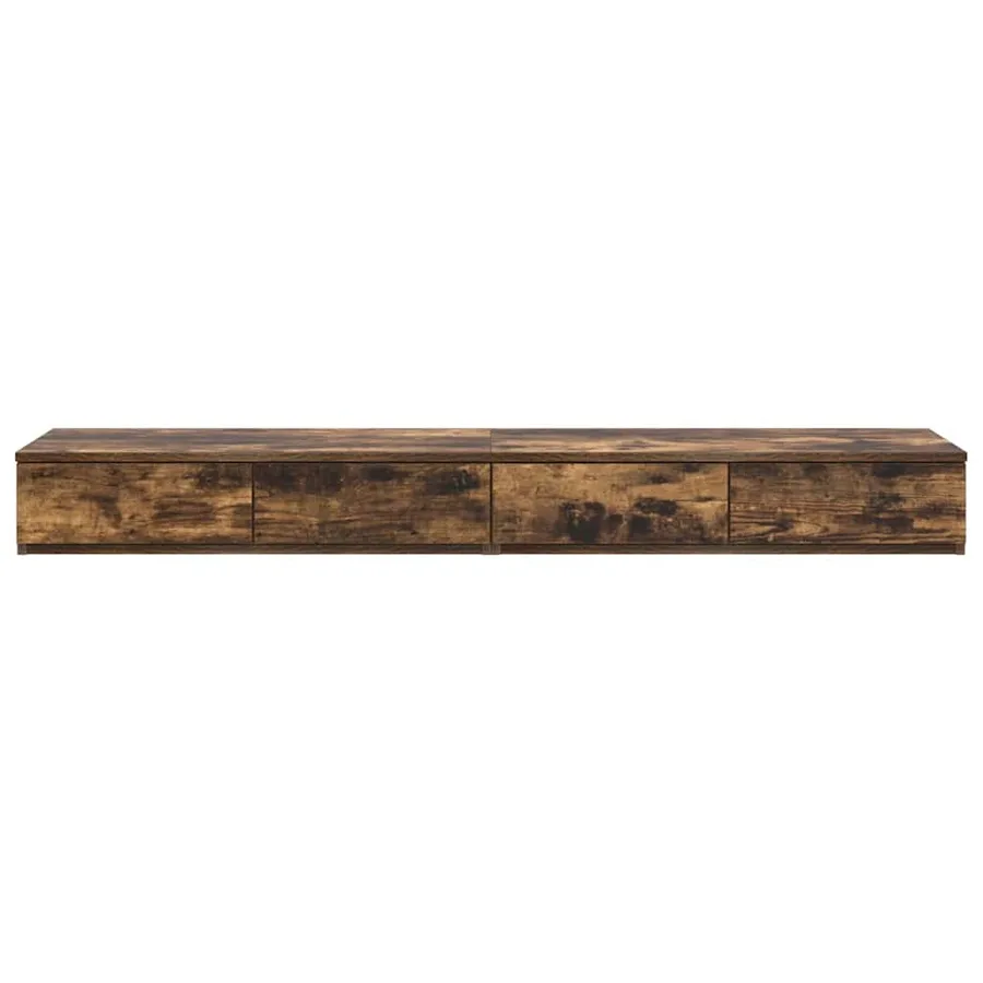 Tiroirs de lit avec tiroir Chêne fumé 160 x 36,5 x 16,5 cm - 6