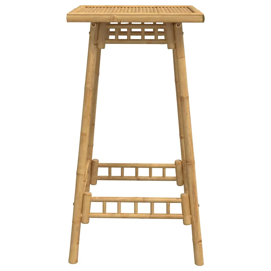 Table de bar carrée d'extérieur 55 x 55 x 100 cm en bambou - 6