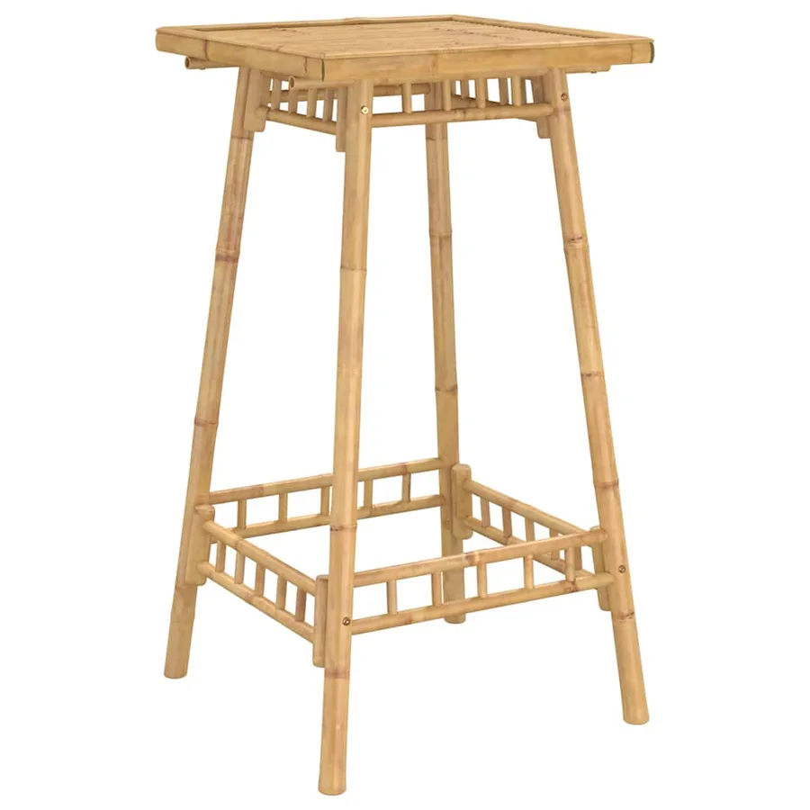 Table de bar carrée d'extérieur 55 x 55 x 100 cm en bambou - 7