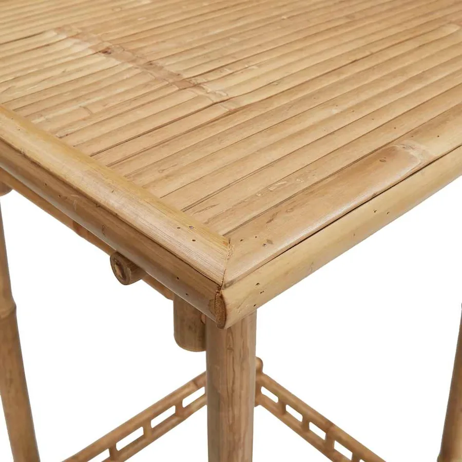Table de bar carrée d'extérieur 55 x 55 x 100 cm en bambou - 9