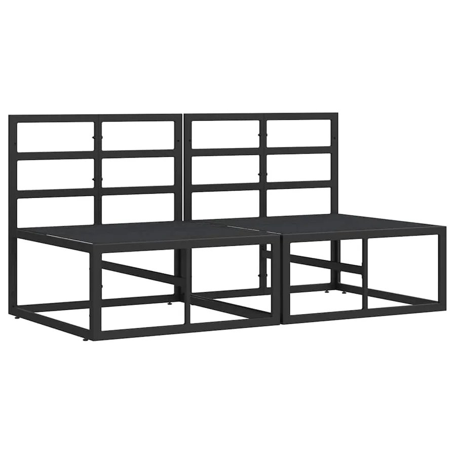 Mobilier de jardin 2 Pièce Noir et anthracite 70 x 71,5 x 71 cm - 4