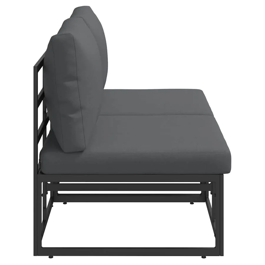 Mobilier de jardin 2 Pièce Noir et anthracite 70 x 71,5 x 71 cm - 6