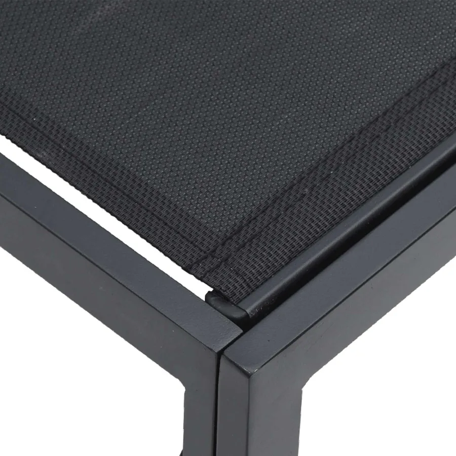 Ensemble de canapé de jardin avec coussin 8 pcs Noir Aluminium - 9