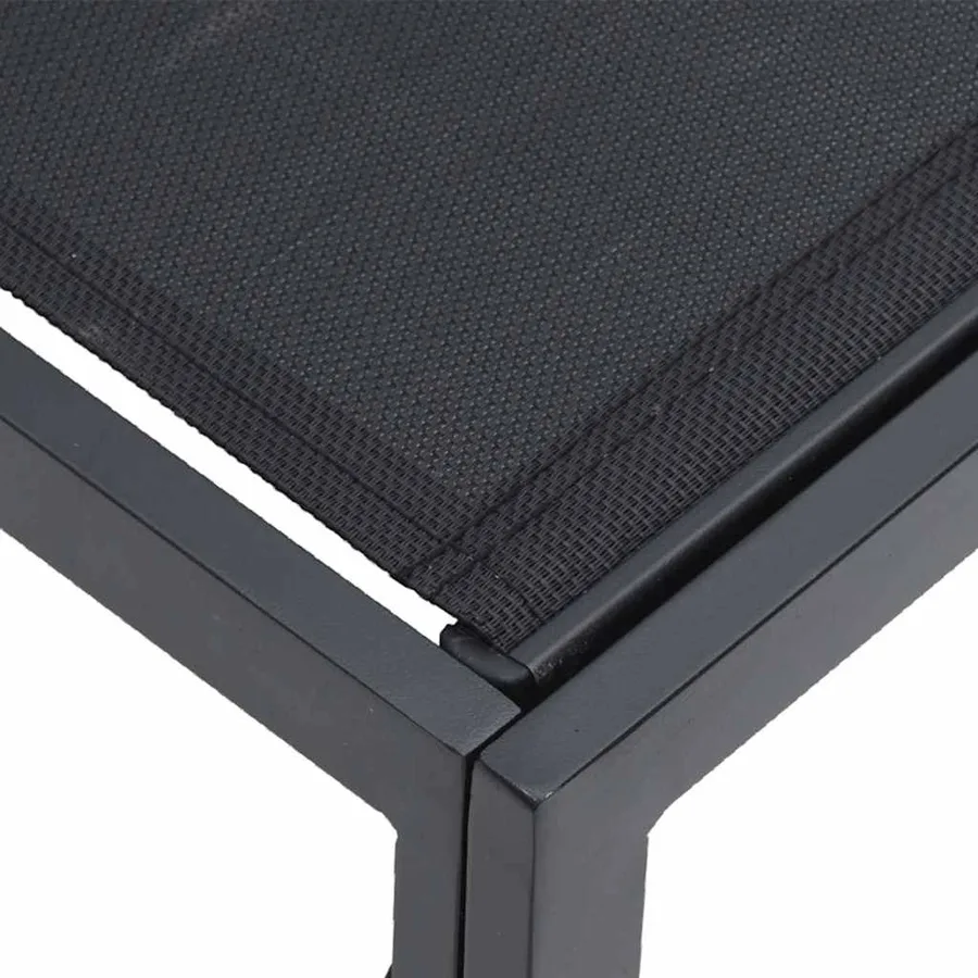 Ensemble de canapé de jardin avec coussin 12 pcs Noir Aluminium - 9