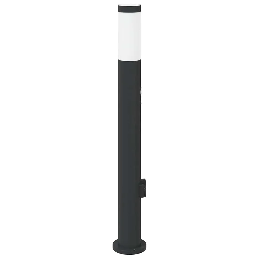 Borne lumineuse avec détecteur et prise 80 cm acier inoxydable IP44 - 4