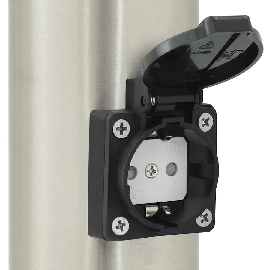 Borne lumineuse avec sortie 110 cm en acier inoxydable IP44 - 9