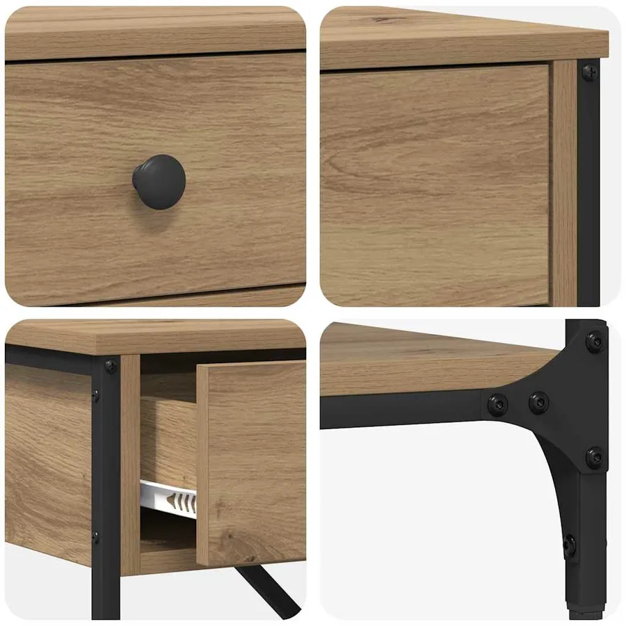 Table console Marron 100 x 34,5 x 75 cm bois - 9