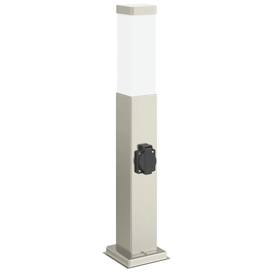 Bornes lumineuses avec sortie lot de 3 50 cm acier inoxydable IP44 - 4