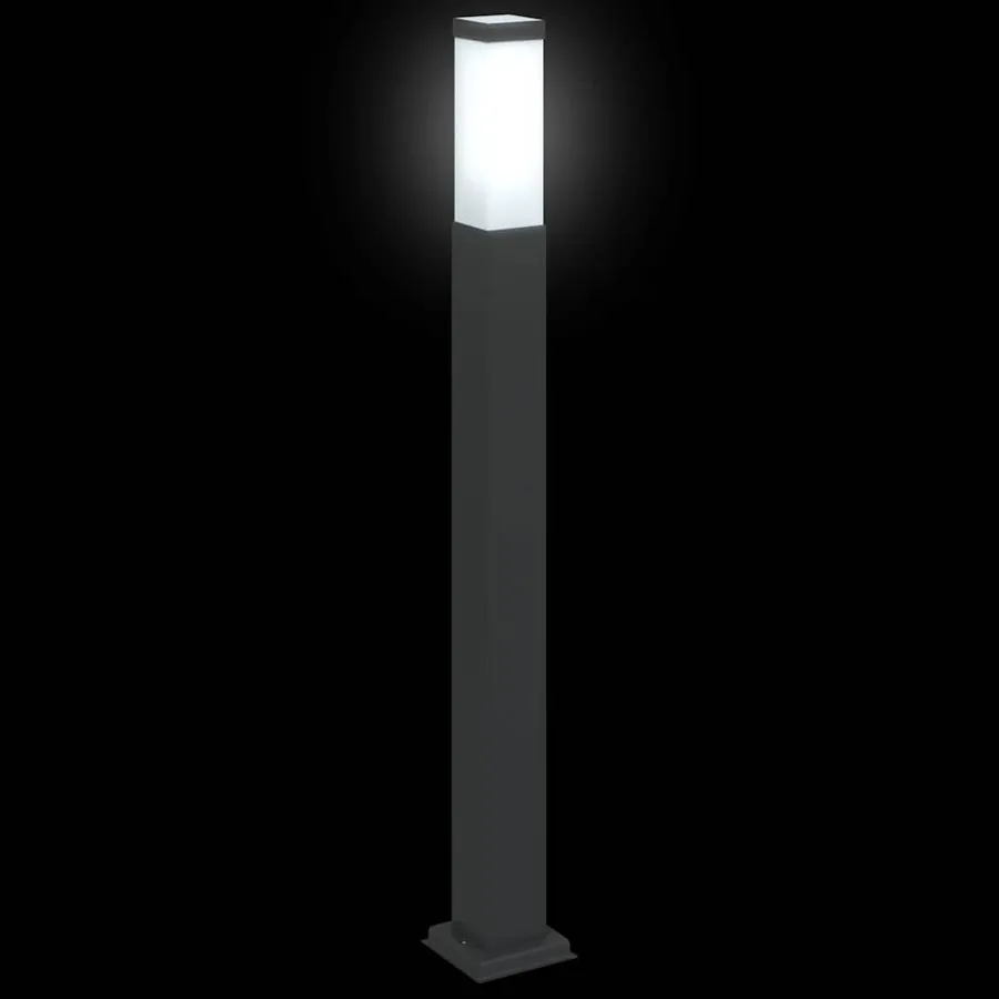 Borne lumineuse lot de 3 80 cm noire IP44 - 5
