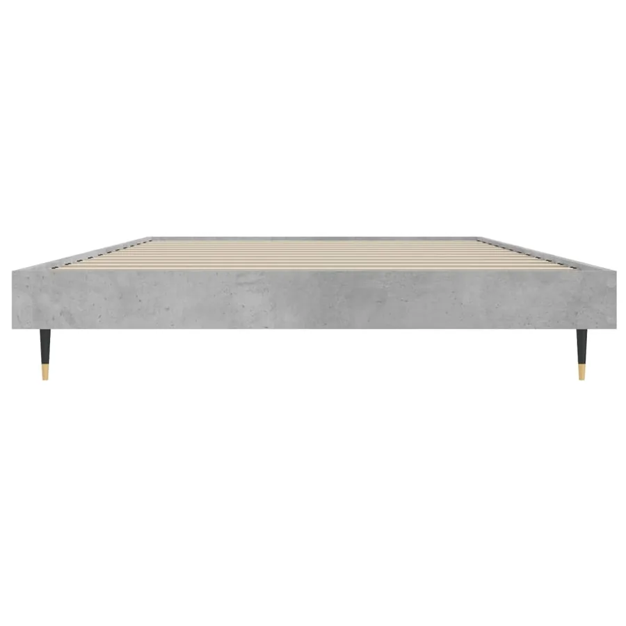 Cadre de lit sans matelas gris béton 90x200 cm - 6