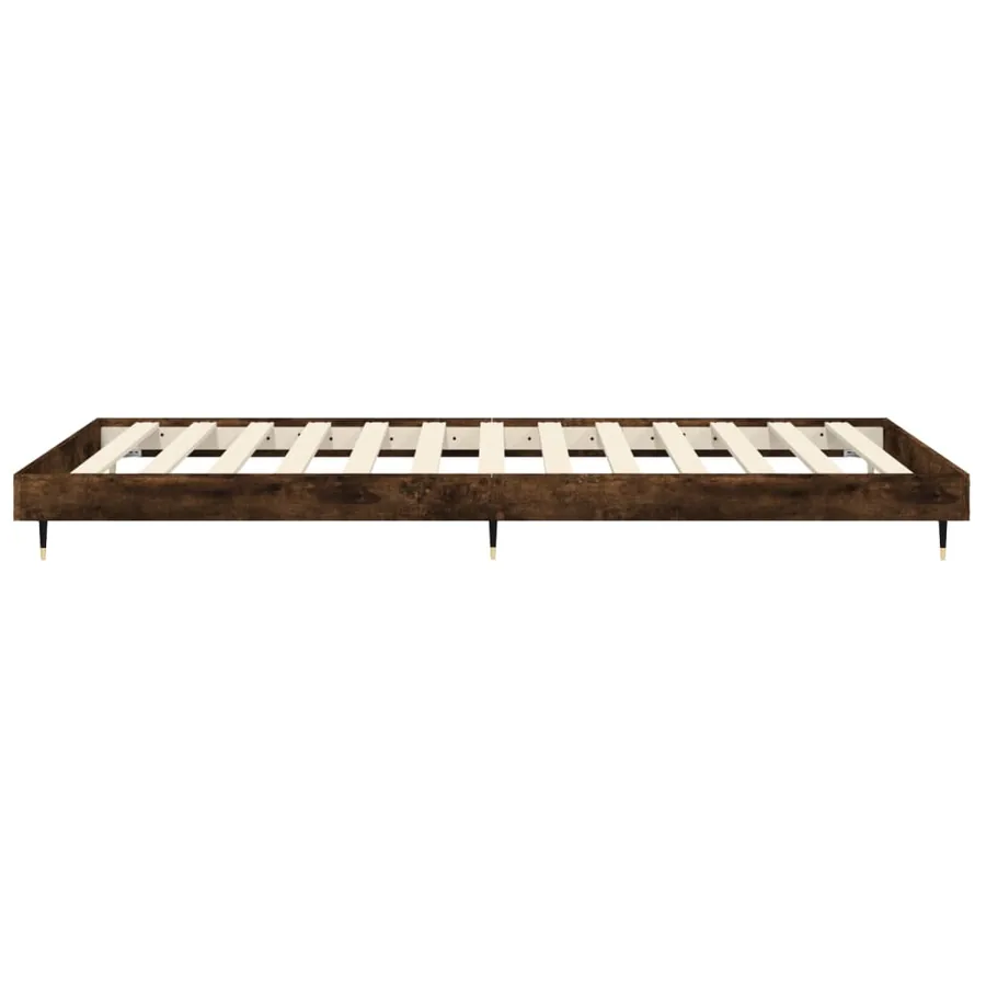 Cadre de lit sans matelas chêne fumé 100x200 cm bois ingénierie - 7