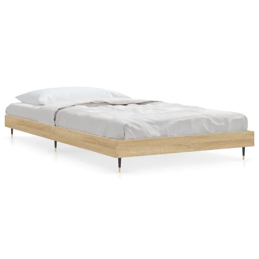 Cadre de lit sans matelas chêne sonoma 100x200 cm - 2