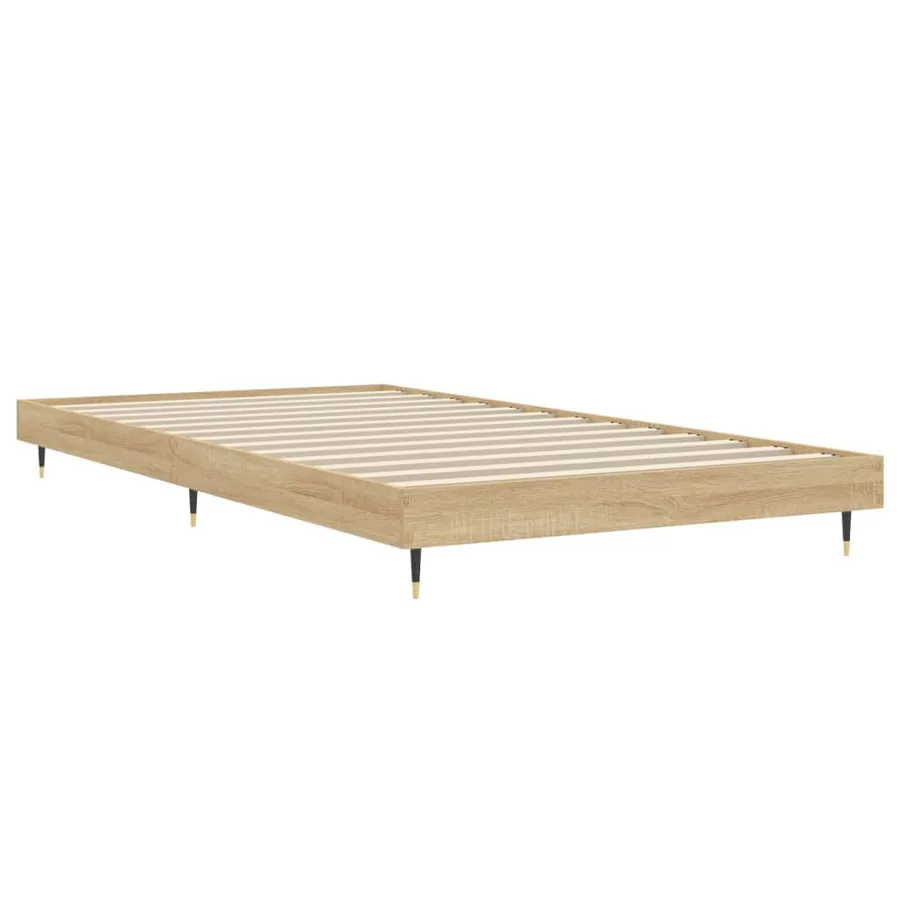 Cadre de lit sans matelas chêne sonoma 100x200 cm - 5