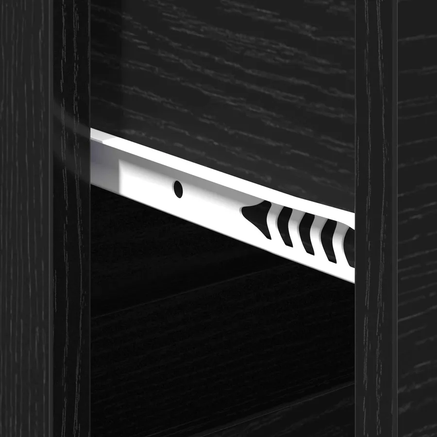 Buffet avec tiroir Chêne noir 60 x 39 x 80 cm Bois d'ingénierie - 9