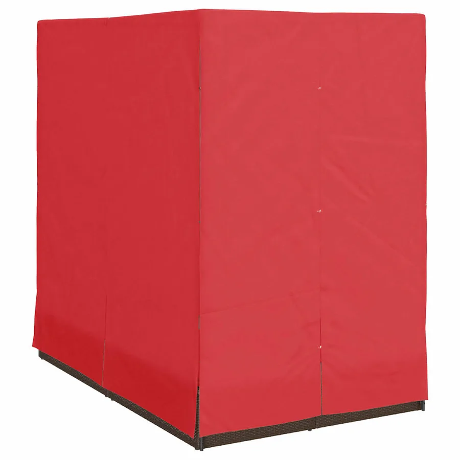 Transat double Réglable Rouge 205 x 129 x 200 cm polyrotin - 4
