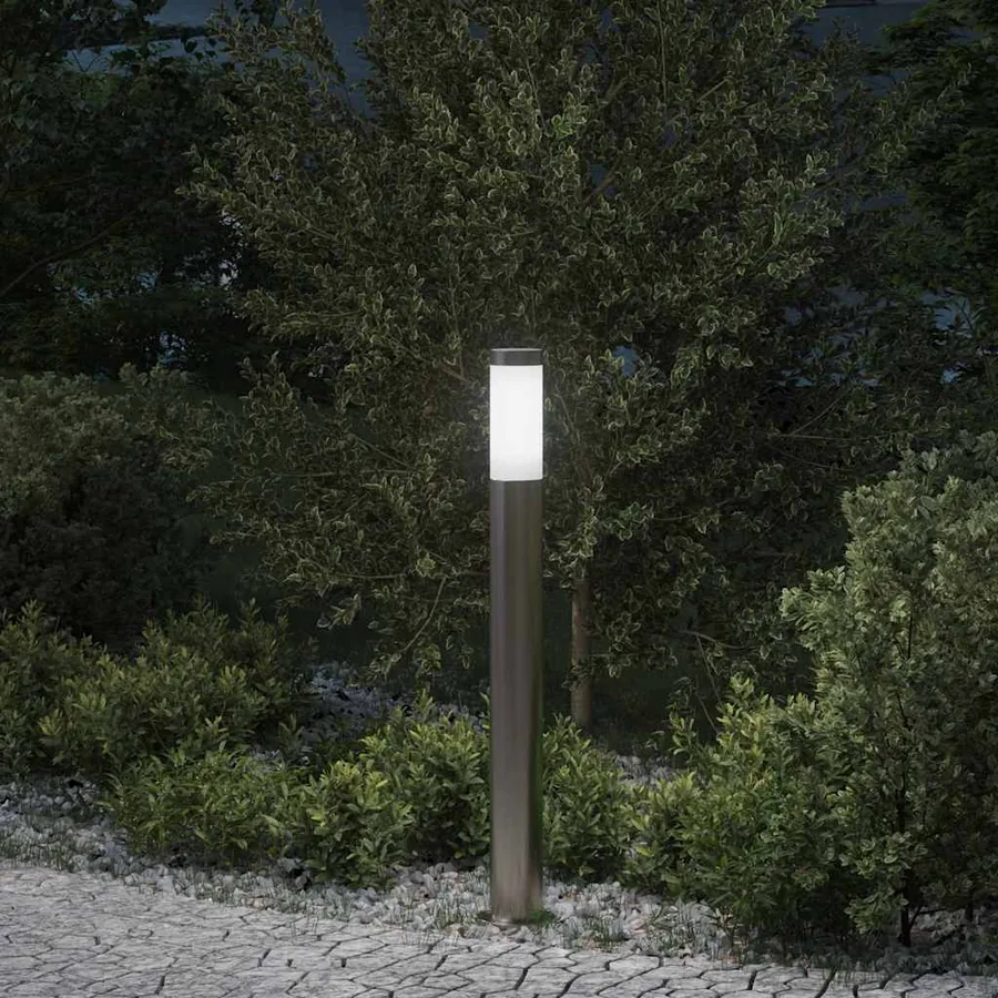 Borne lumineuse 80 cm en acier inoxydable IP44