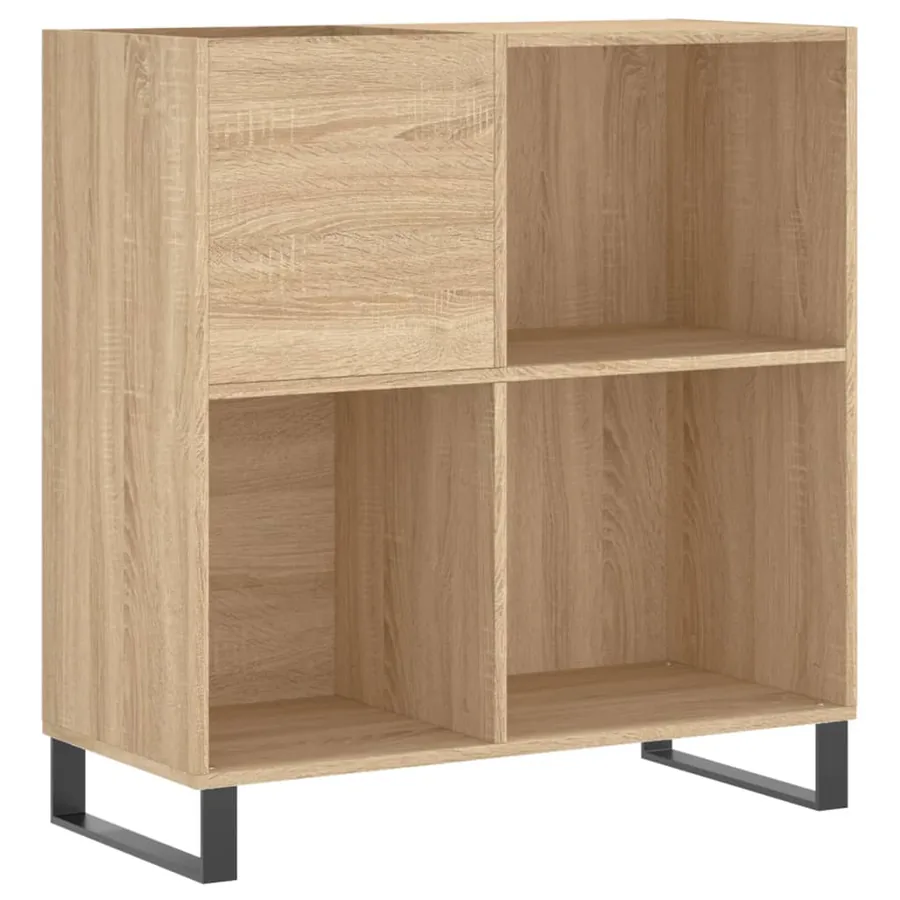Armoire à disques chêne sonoma 84,5x38x89 cm bois d'ingénierie - 2