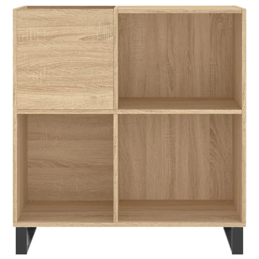 Armoire à disques chêne sonoma 84,5x38x89 cm bois d'ingénierie - 4