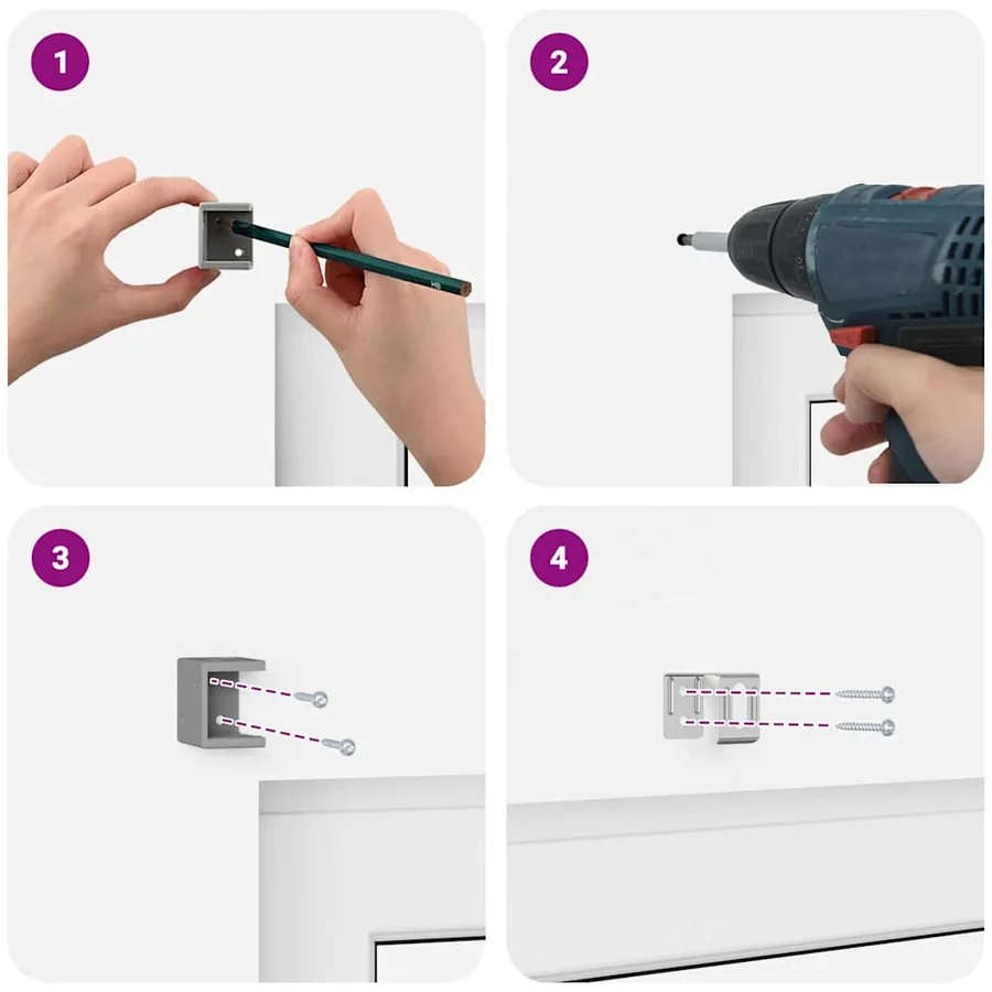 Stores vénitiens Blanc 130 x 95 cm Aluminium - 16