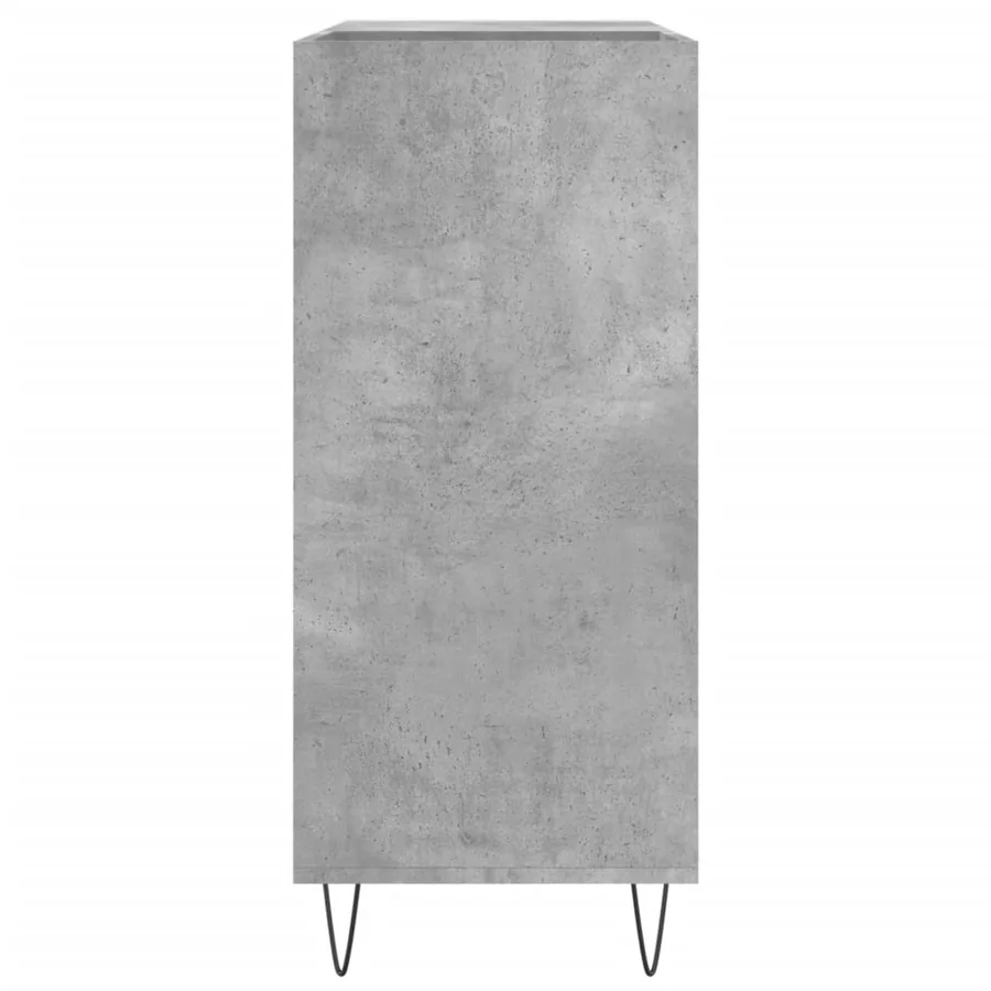Armoire à disques gris béton 84,5x38x89 cm bois d'ingénierie - 5