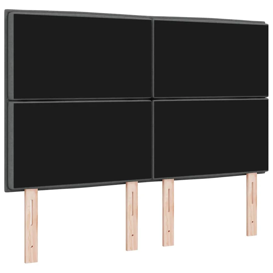 Tête de lit LED avec bandes LED Gris foncé 144 cm tissu - 7