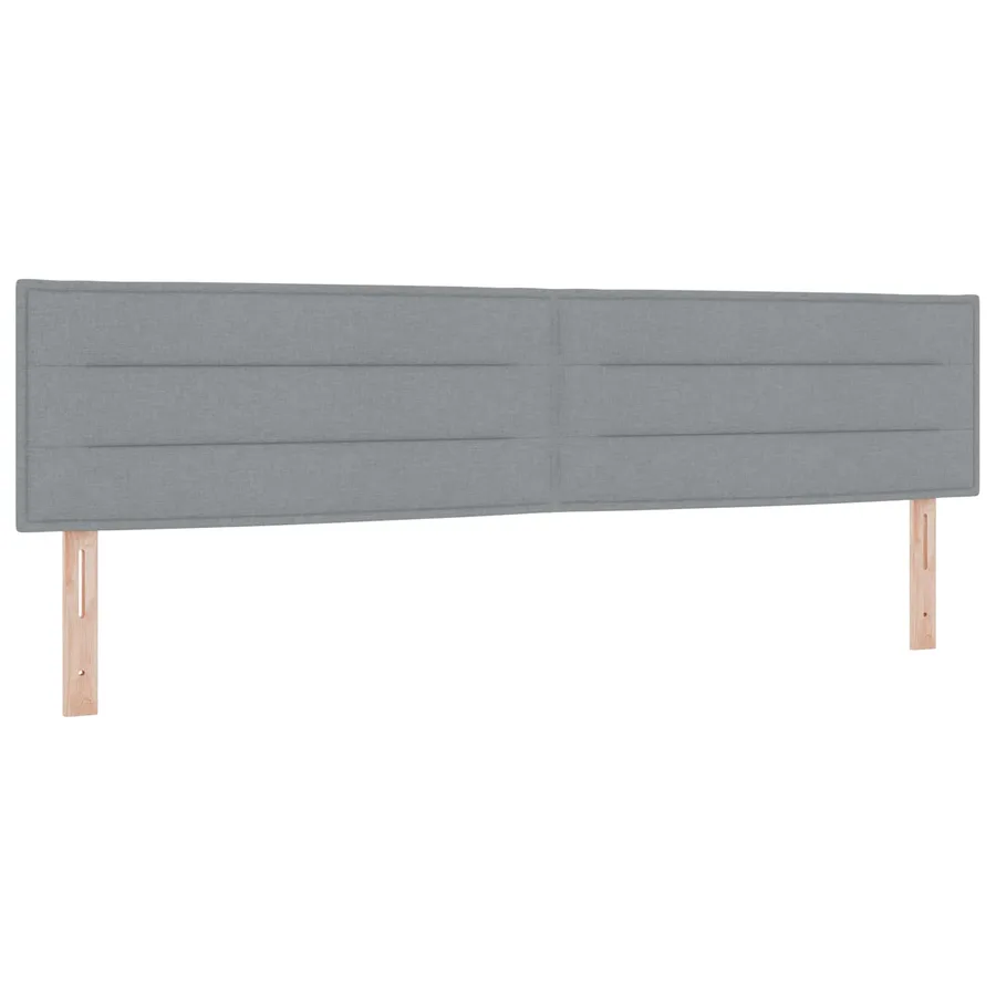 Tête de lit LED avec bandes LED Gris clair 200 cm tissu - 2