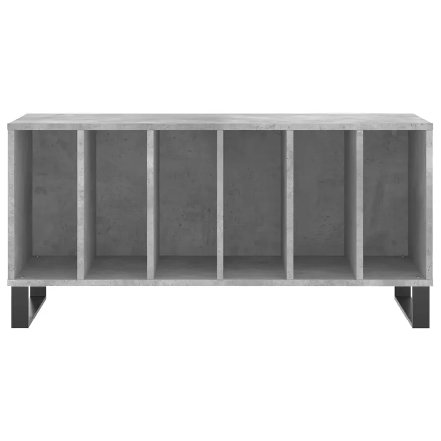 Armoire à disques gris béton 100x38x48 cm bois d'ingénierie - 4