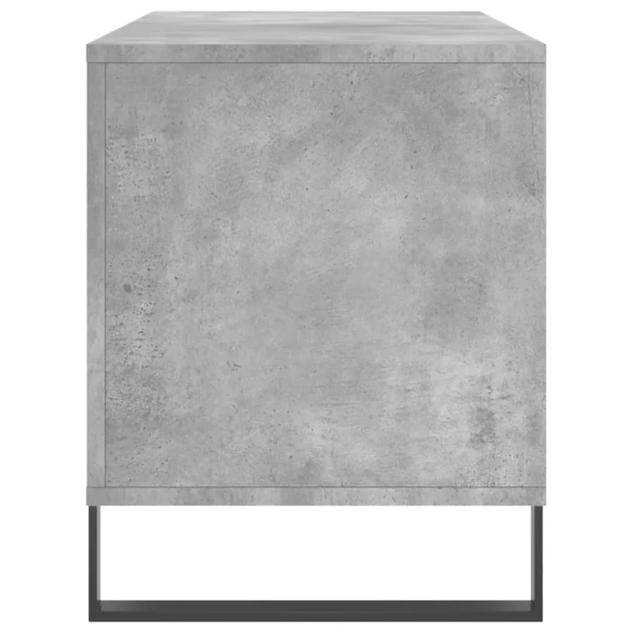 Armoire à disques gris béton 100x38x48 cm bois d'ingénierie - 5