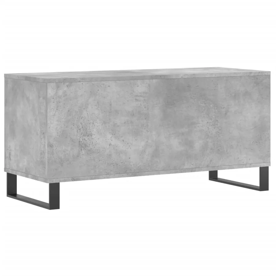 Armoire à disques gris béton 100x38x48 cm bois d'ingénierie - 6
