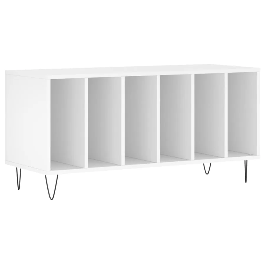 Armoire à disques blanc 100x38x48 cm bois d'ingénierie - 2