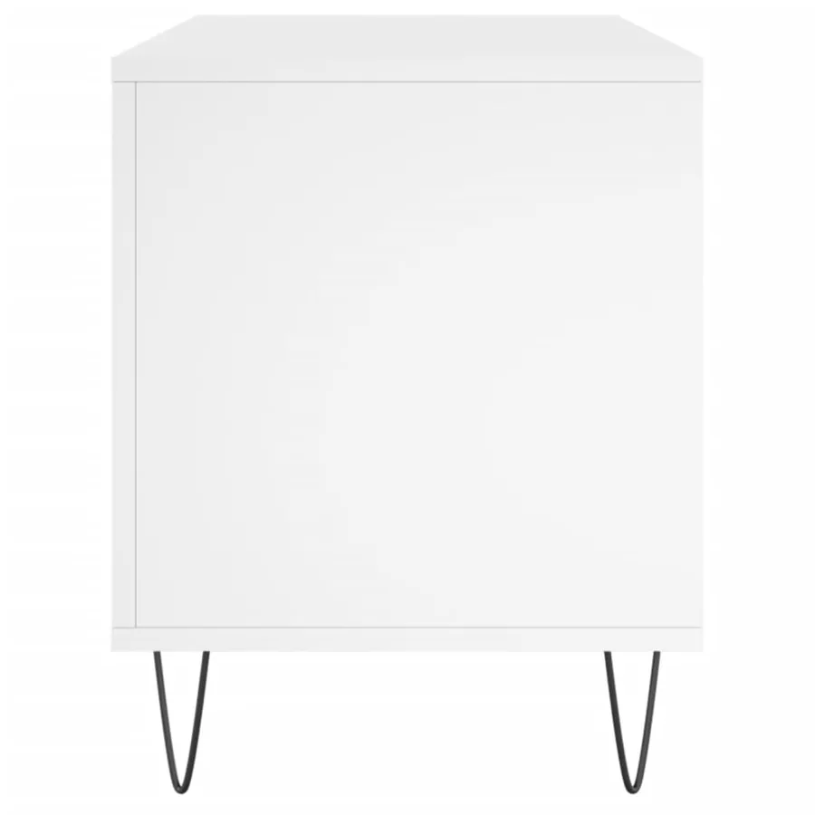 Armoire à disques blanc 100x38x48 cm bois d'ingénierie - 5