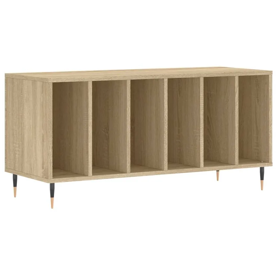 Armoire à disques chêne sonoma 100x38x48 cm bois d'ingénierie - 2